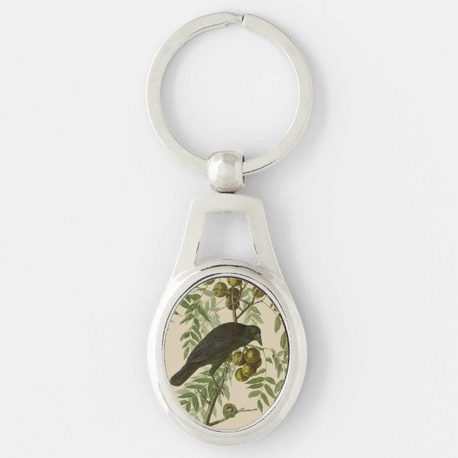 Porte-clés Audubon American Crow Black Bird (Devant)