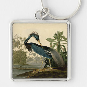 Porte-clés Audubon Louisiana Heron Birds America Art