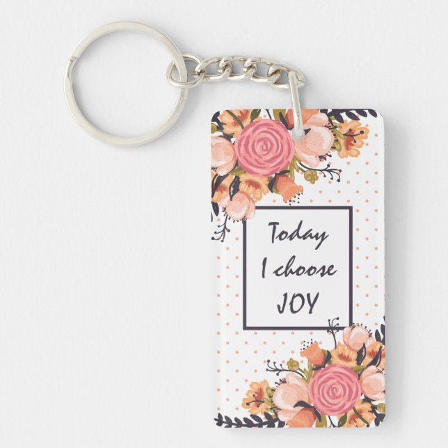 Porte-clés Aujourd'hui, je choisis JOY (Devant)