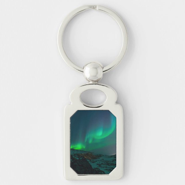 Porte-clés Aurore Boréale Alaska Étoiles (Devant)