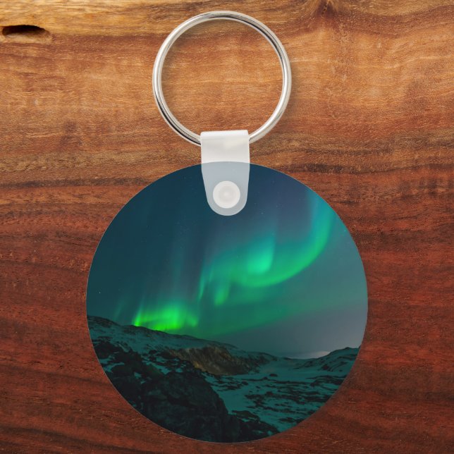 Porte-clés aurores boréales aurora boréales étoiles Alaska (Verso)