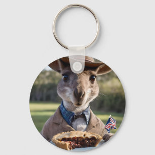 Porte-clés Aussie Kangaroos Aimez Les Pies De Viande Australi