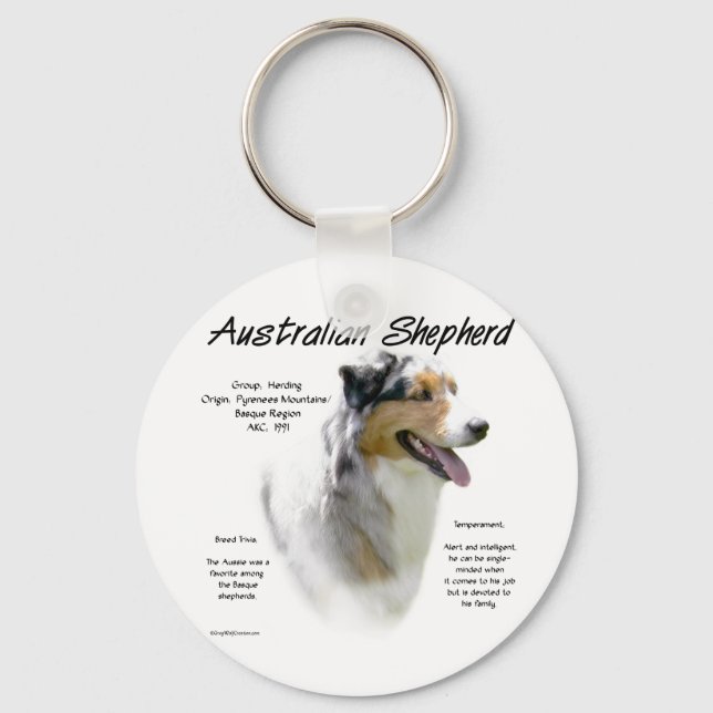 Porte-clés Australian Shepherd History, Tout sur les Australi (Recto)