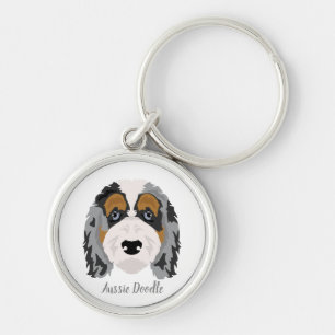 Porte-clés Australian Shepherd Poodle mélange Porte - clé