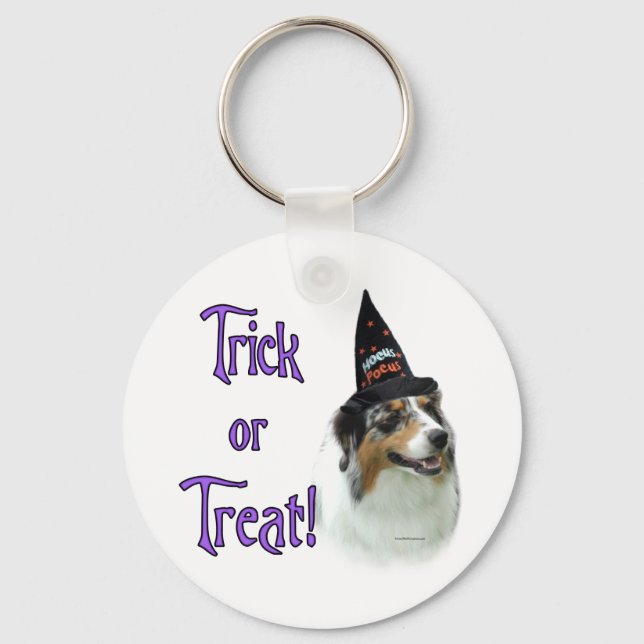 Porte-clés Australian Shepherd Trick (Recto)