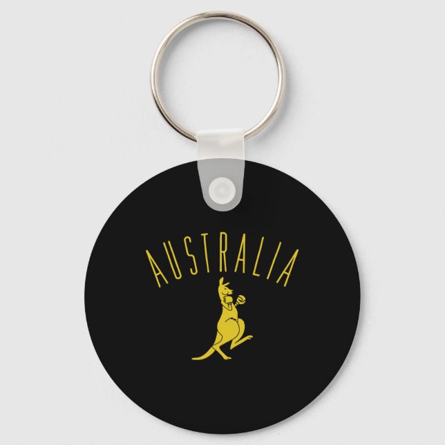 Porte-clés Australie Boxe Kangourou  (Recto)