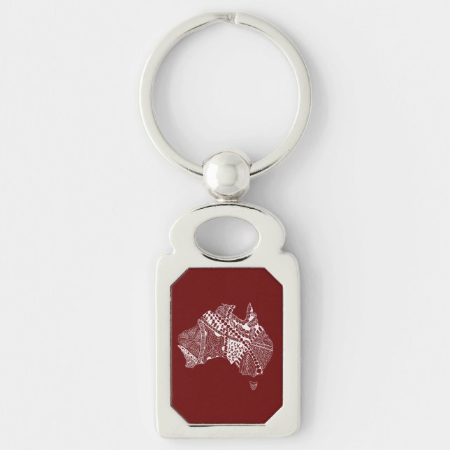 Porte-clés Australie Carte Aussie Aussie Aussie Oi Oi Oi (Devant)
