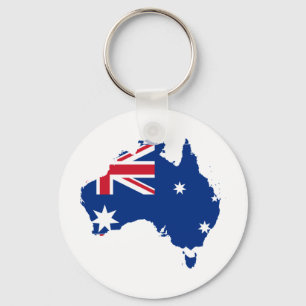 Porte-clés Australie Drapeau en forme d'Australie