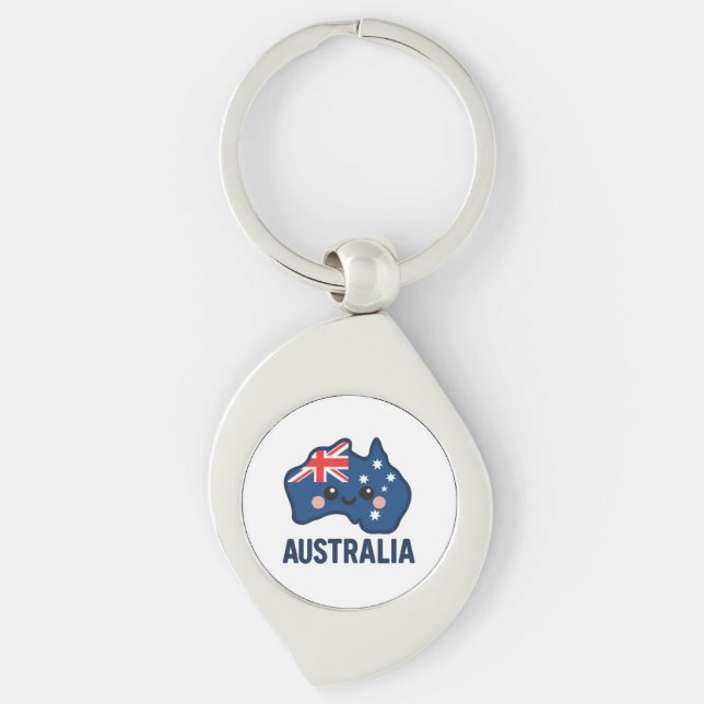 Porte-clés Australie Kawaii Fusion - Bold & Adorable (Devant)