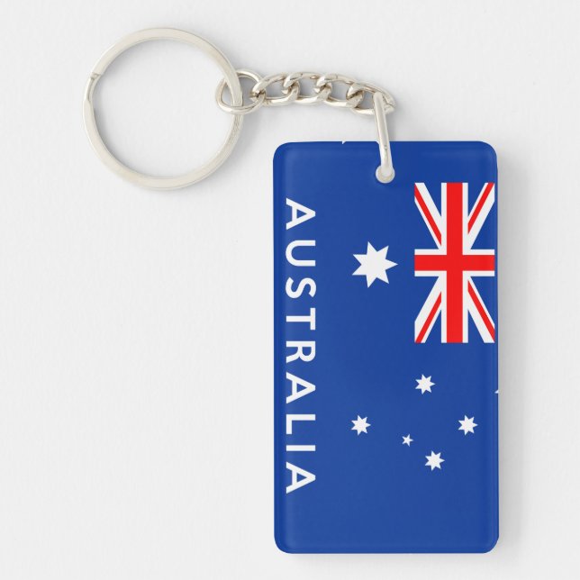 Porte-clés australie symbole du drapeau du pays nom (Devant)
