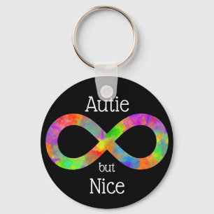 Porte-clés 'Autie but Nice' Autism/ Neurodiversity/ Punny