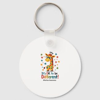 Porte-clés Autism Awareness Cute Giraffe Animal Its Ok To Be 