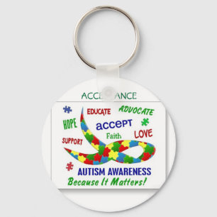 PORTE-CLÉS AUTISM AWARENESS KEY CHAIN