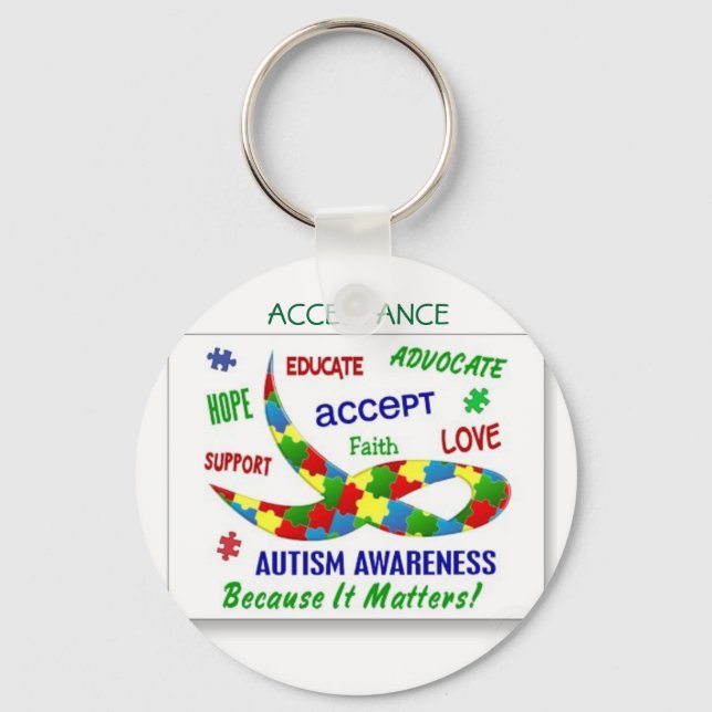 PORTE-CLÉS AUTISM AWARENESS KEY CHAIN (Recto)