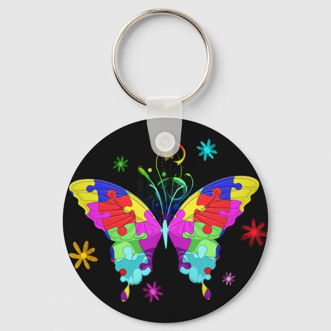 Porte-clés Autism Butterfly (Recto)