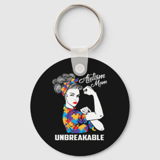 Porte-clés Autism Mom Unbreakable Sensibilisation sur l'autis