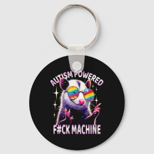Porte-clés Autisme Alimenté F#ck Machine drôle Mème Opossum A