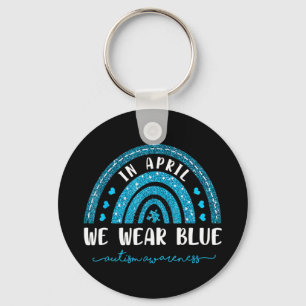 Porte-clés Autisme Arc En Avril Nous Portons Blue Autism Awar
