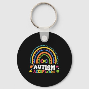 Porte-clés Autisme arc-en-ciel Symbole d'infini Hommes Femmes