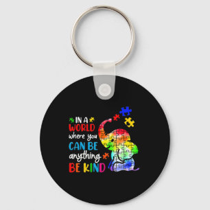 Porte-clés Autisme Be Kind Chemise Femmes Bleu Be Kind Autism
