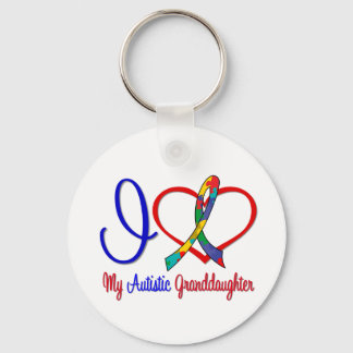 Porte-clés Autisme J'Aime Ma Petite-Fille Autiste