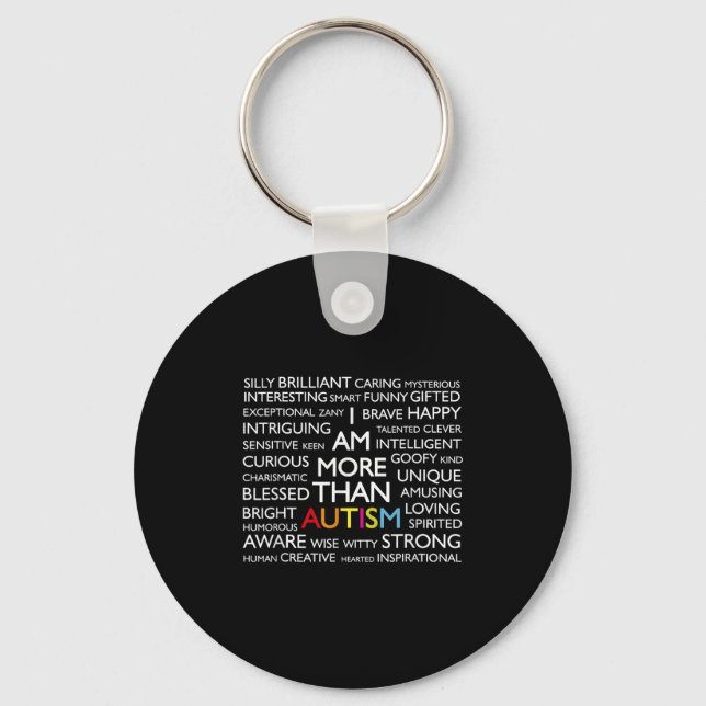 Porte-clés Autisme Je Suis Plus Qu'Autisme (Recto)