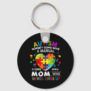 Porte-clés Autisme Maman Ne Vient Pas Avec Une Femme Manuel A