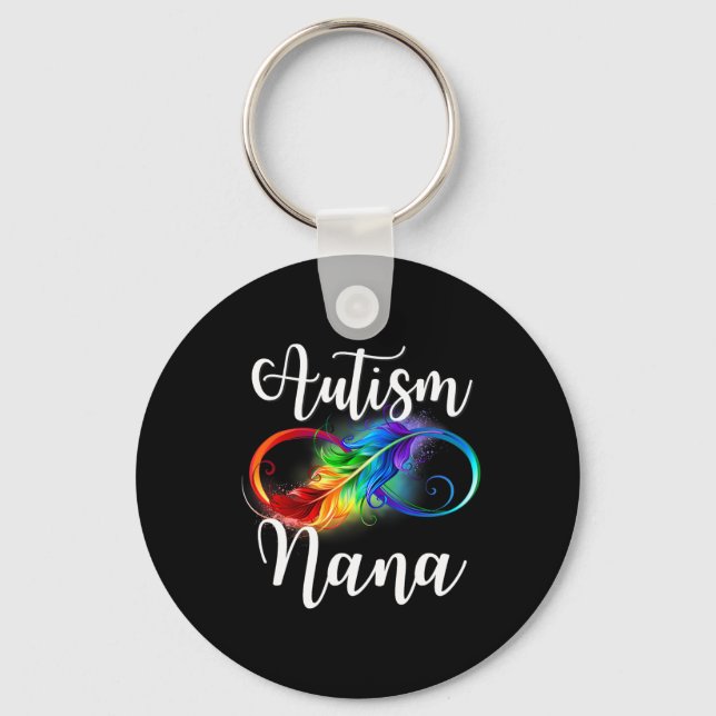 Porte-clés Autisme Nana Neurodiversité Signe de l'infini arc- (Recto)