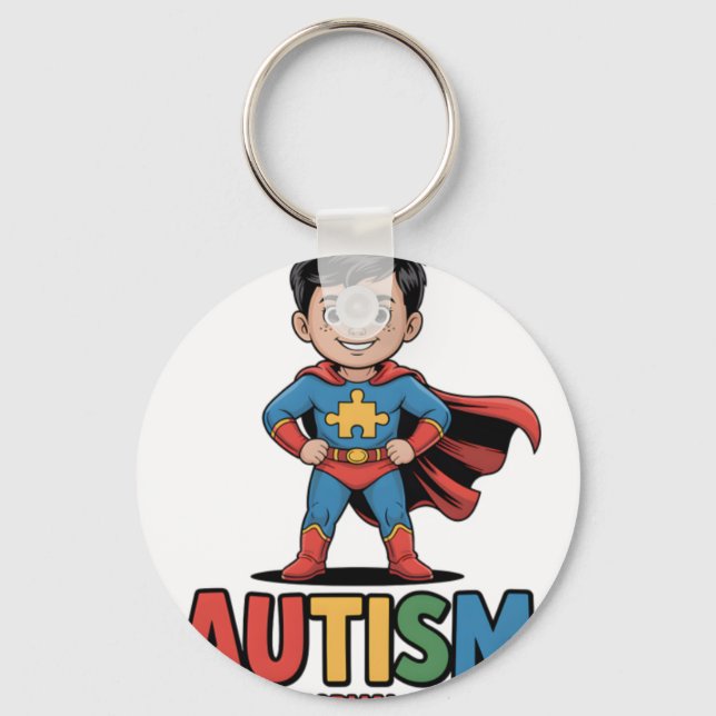 Porte-clés Autisme Parce que la normalité est ennuyeuse Super (Recto)