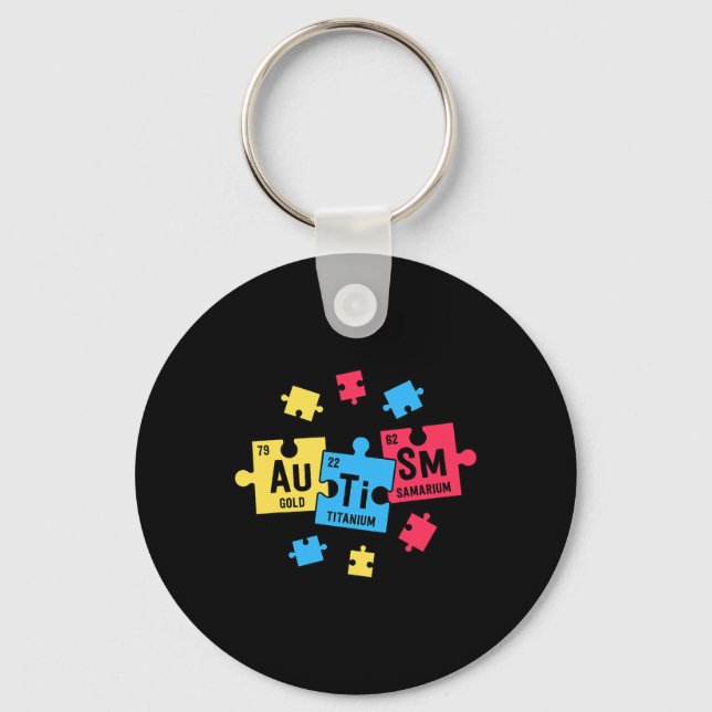 Porte-clés Autisme Pour Les Enseignants Dépenser Des Éléments (Recto)