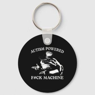Porte-clés Autisme Powered F#ck Machine Drôle Mème Frog Autis