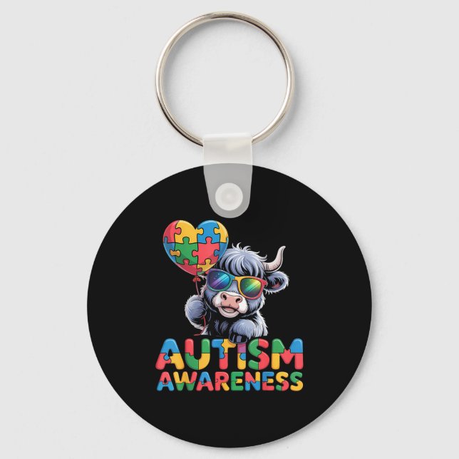 Porte-clés Autisme sensibilisation autistique  (Recto)