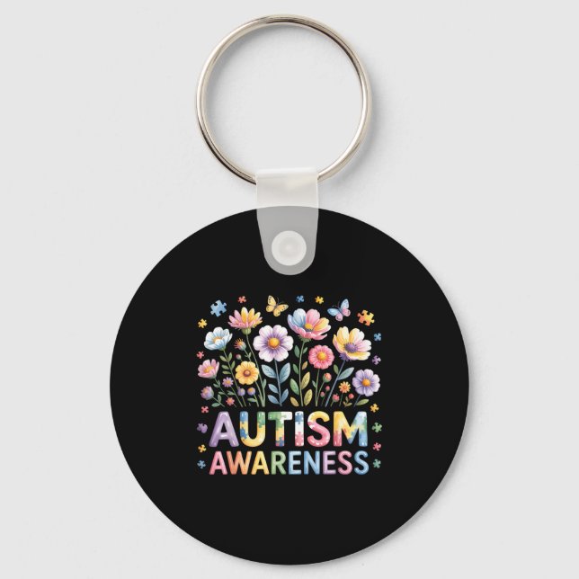 Porte-clés Autisme sensibilisation autistique  (Recto)