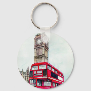 Porte-clés Autobus et Big Ben de Londres
