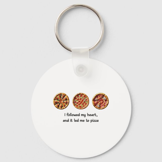 Porte-clés Autocollant à pizza (Recto)
