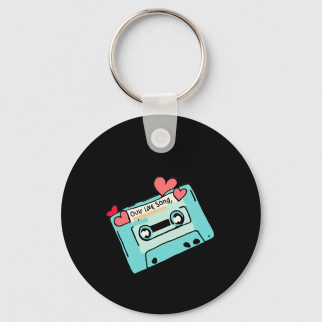 Porte-clés Autocollant à ruban de la vieille école (Recto)