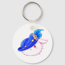 Autocollant de lapin sorcier bleu mignon