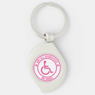 Porte-clés Autocollant de sensibilisation aux handicaps invis