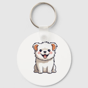 Porte-clés Autocollant en vinyle de chiot Kawaii mignon - Des