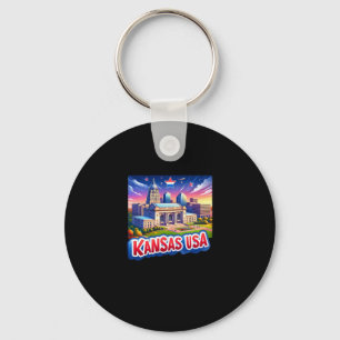 Porte-clés Autocollant Kansas In Usa