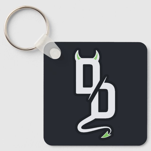 Porte-clés autocollant Monogramme DD (Recto)