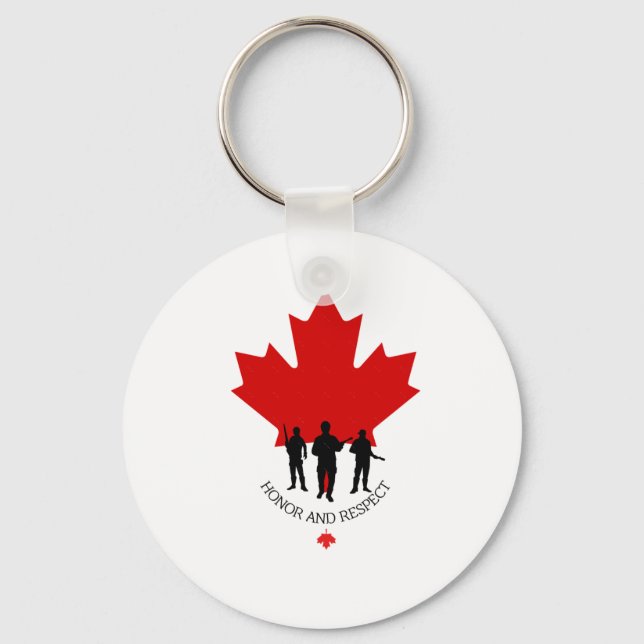Porte-clés Autocollant pour vétérans canadiens (Recto)