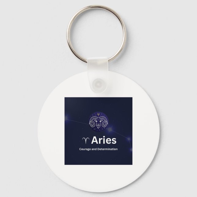 Porte-clés Autocollant Signe du zodiaque Bélier  (Recto)