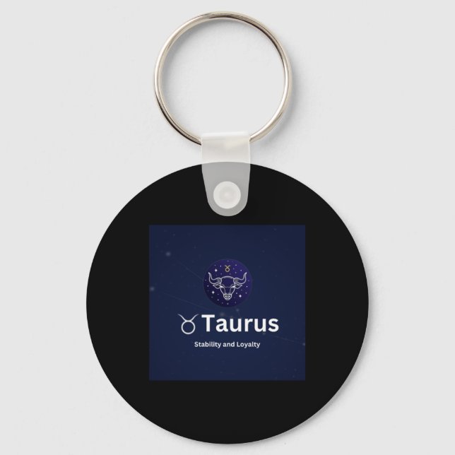 Porte-clés Autocollant Signe Zodiaque Taureau (Recto)