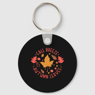 Porte-clés Automne Breeze Automne Feuilles D'Érable Mignonnes
