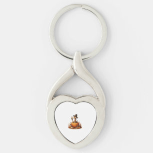 Porte-clés Automne Citrouille Automne Giraffe Thanksgiving Fe