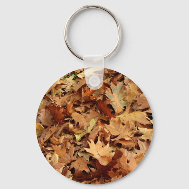 Porte-clés automne, feuilles sèches (Recto)