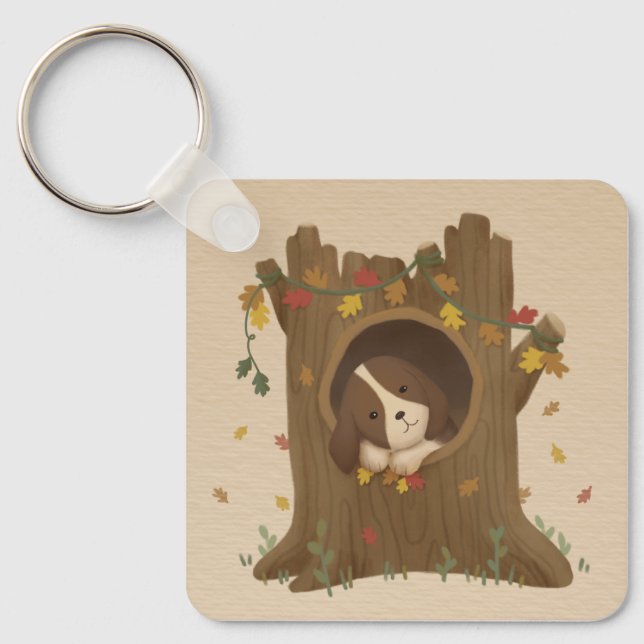 Porte-clés Automne stupéfiant : Beagle (Recto)