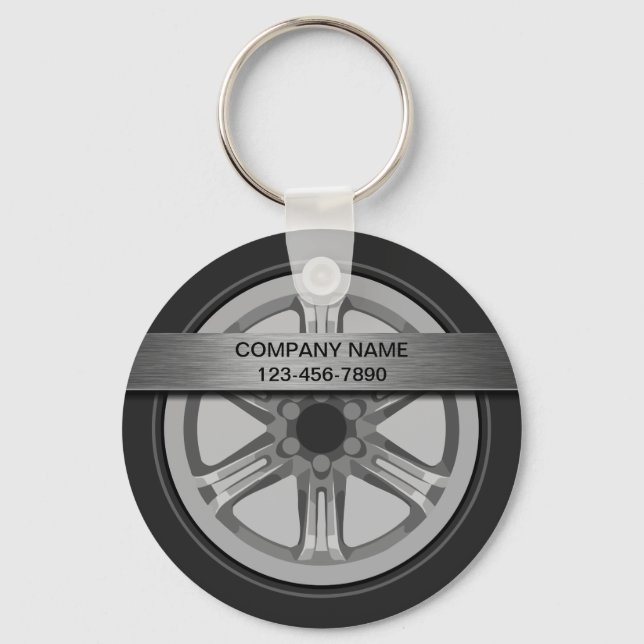 Porte-clés Automotive Promotional Keychains Tire Graphic (Recto)