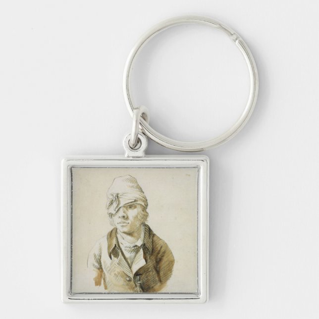 Porte-clés Autoportrait avec la correction de casquette et (Devant)